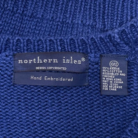 Vintage 90s Kids Hand Embroidered Chunky Halloween Cardigan Sweater Size 10/12 - Picture 15 of 15